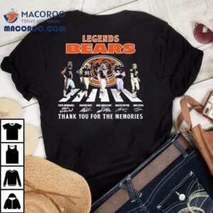 Chicago Bears Legends Thank You For The Memories Road Abbey Signatures Tshirt