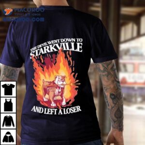 Mississippi State Bulldogs Beat Arizona State Sun Devils The Devil Went Down To Starkville And Left A Loser Masco Tshirt