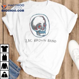 Zac Brown Band Red And Blue Skull Shirt