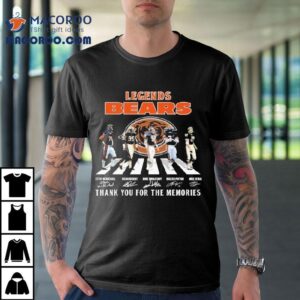 Chicago Bears Legends Thank You For The Memories Road Abbey Signatures Tshirt