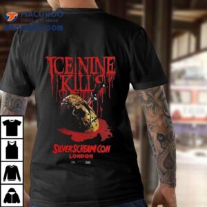 Ice Nine Kills Silver Scream Con London Jason Voorhees Knife Mask Tshirt