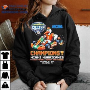 Miami Hurricanes Champion Goodyear Cotton Bowl Classic Cfp Quarterfinal December Att Stadium Arlington Ncaa Mario Kart Masco Tshirt