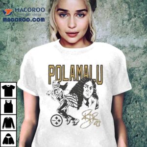 Pittsburgh Slers Troy Polamalu Signature Tshirt
