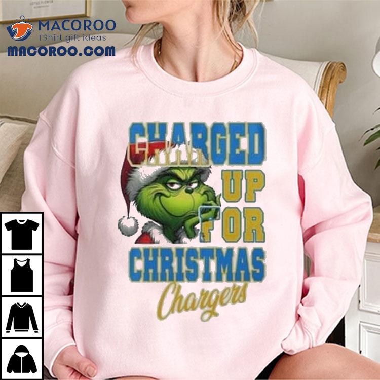 The Grinch Los Angeles Chargers Charged Up For Christmas Shirt The Grinch Los Angeles Chargers Charged Up For Christmas Shirt