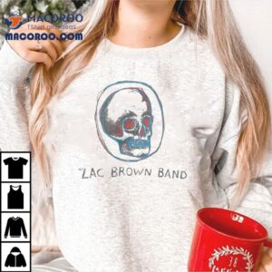 Zac Brown Band Red And Blue Skull Shirt