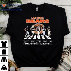 Chicago Bears Legends Thank You For The Memories Road Abbey Signatures Tshirt