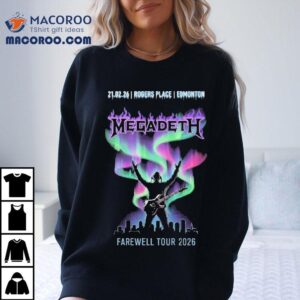 Megadeth Farewell Tour Rogers Place Edmonton Canada Northern Lights Metal Concer Tshirt