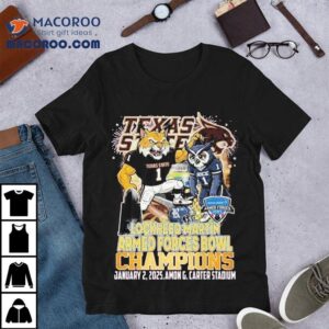 Texas State Bobcats Lockheed Martin Armed Forces Bowl Champions Masco Tshirt