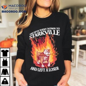 Mississippi State Bulldogs Beat Arizona State Sun Devils The Devil Went Down To Starkville And Left A Loser Masco Tshirt
