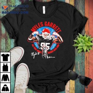Myles Garrett All Time Sack King Signature Tshirt