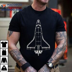 Space Shuttle Technical Drawing Tshirt