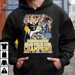 Texas State Bobcats Lockheed Martin Armed Forces Bowl Champions Masco Tshirt