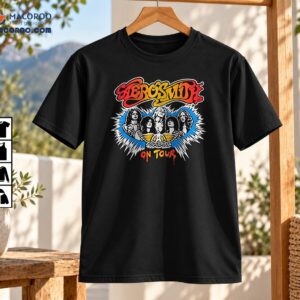 Aerosmith On Tour Vintage Rock Band Graphic Shirt