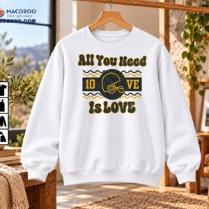 All You Need Is Love Vintage Football Helmet Graphic Shirt