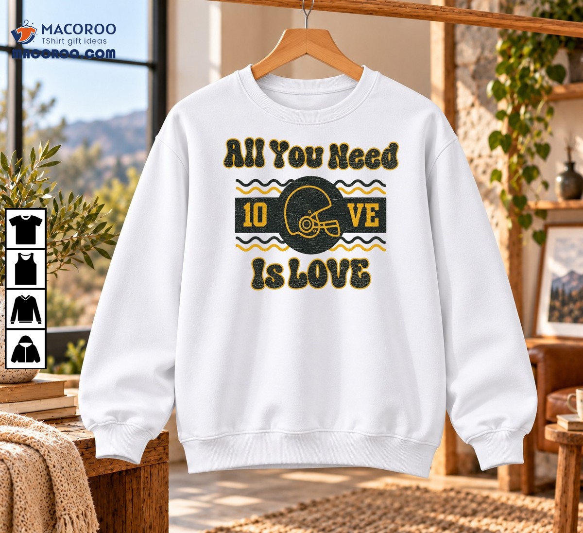 All You Need Is Love Vintage Football Helmet Graphic Shirt All You Need Is Love Vintage Football Helmet Graphic Shirt