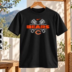 Bears Crossed Pistons Vintage Mechanical Graphic Shirt