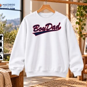 BoyDad Vintage Baseball Script Fatherhood Graphic Shirt