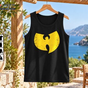 Bring Da Ruckus Distressed Yellow Hip Hop Logo Shirt 2 Distressed yellow winged emblem with black speckles and a rugged vintage hip hop graphic design