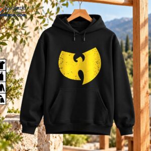 Bring Da Ruckus Distressed Yellow Hip Hop Logo Shirt 3 Distressed yellow winged emblem with black speckles and a rugged vintage hip hop graphic design