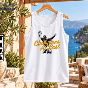 Chourio 11 Champions At Last baseball graphic with kneeling player raising both arms and bold gold script lettering
