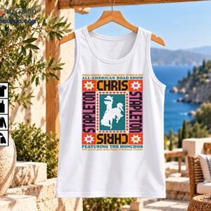 Chris Stapleton Lincoln 2026 All-American Road Show vintage rodeo graphic with cowboy, bronco and Western lettering