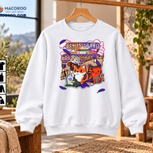 CIN 35-13 BAL Never More Cartoon Football Rivalry Shirt