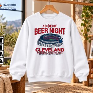 Cleveland 10 Cent Beer Night 1974 Vintage Baseball Stadium Shirt