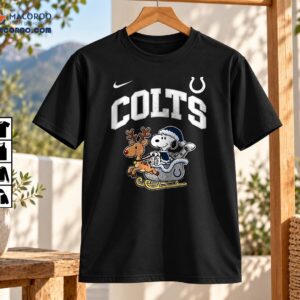 Colts Christmas Sleigh Ride Football Cartoon Shirt