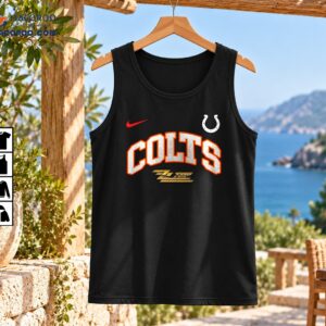 Colts ZZ Top The Big One Vintage Graphic Shirt 2 Colts ZZ Top graphic with silver varsity lettering, orange trim, white horseshoe emblem, red swoosh, and gold script