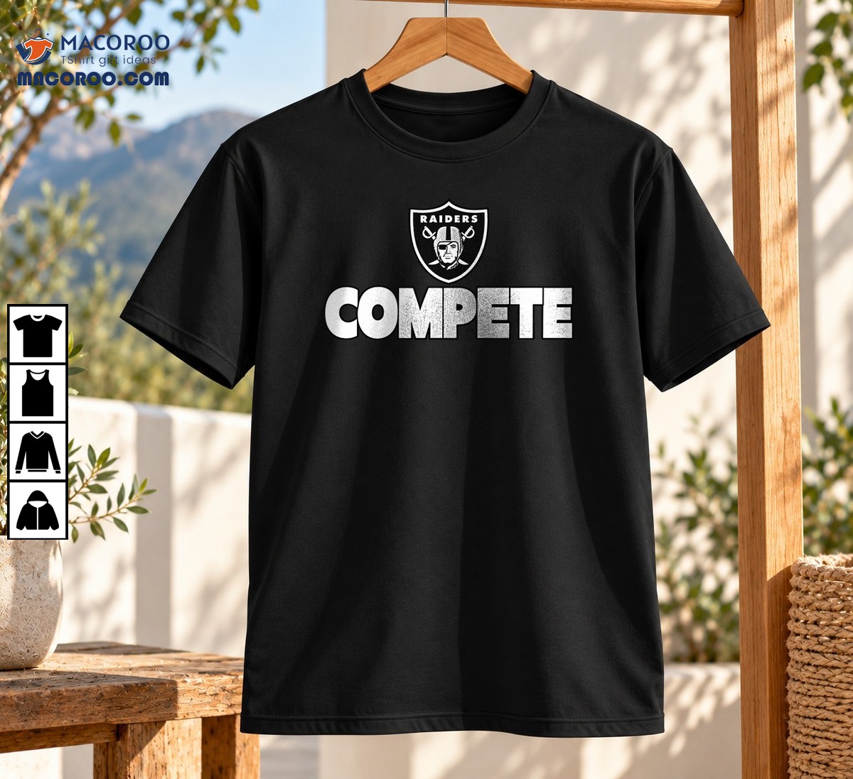 Compete Distressed Football Shield Graphic Shirt Compete Distressed Football Shield Graphic Shirt