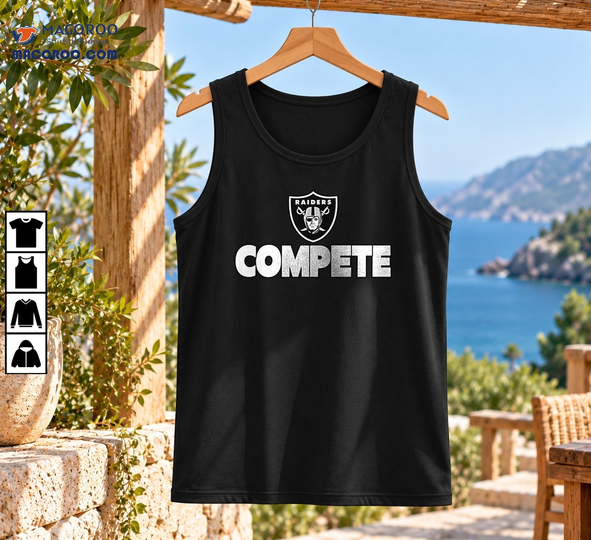Compete Distressed Football Shield Graphic Shirt Compete Distressed Football Shield Graphic Shirt