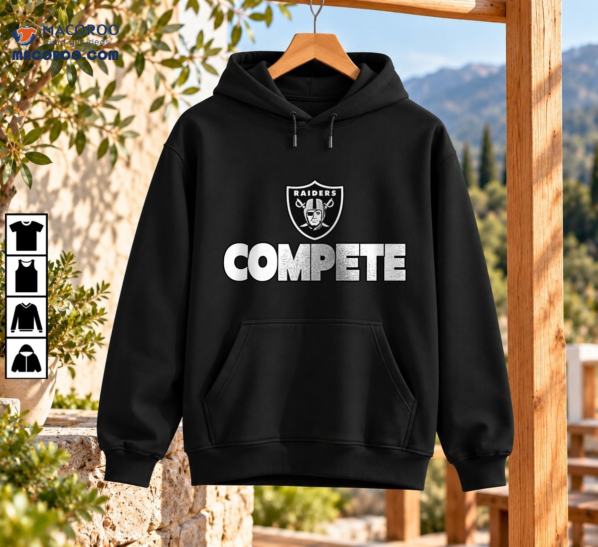 Compete Distressed Football Shield Graphic Shirt Compete Distressed Football Shield Graphic Shirt