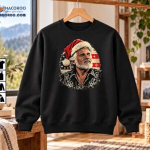 Country Singer Santa Hat American Flag Christmas Shirt