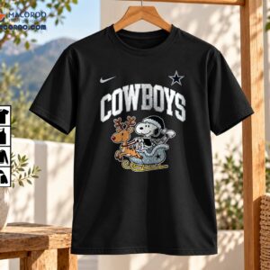 Cowboys Christmas Reindeer Cartoon Graphic Shirt