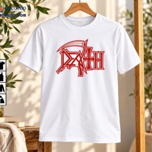 Death Red Gothic Metal Band Style Logo Graphic Shirt