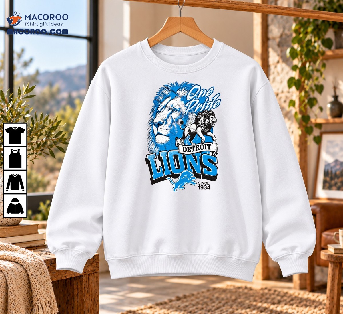 Detroit Lions One Pride Roaring Lion Football Shirt Detroit Lions One Pride Roaring Lion Football Shirt