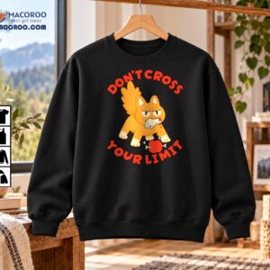 Don’t Cross Your Limit Winged Orange Cat Cartoon Shirt