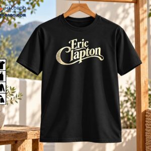 Eric Clapton Vintage Rock Script Graphic Shirt