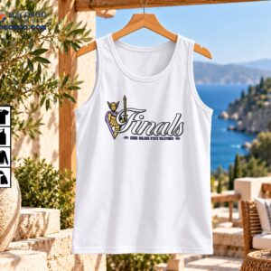 Finals 2026 Golden State Valkyries graphic with a gold and purple sword-wielding warrior and white script lettering