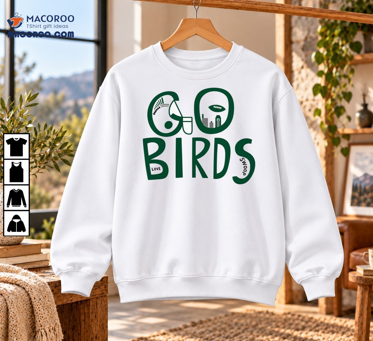 Go Birds Love Swoop Football Fan Logo Shirt Go Birds Love Swoop Football Fan Logo Shirt