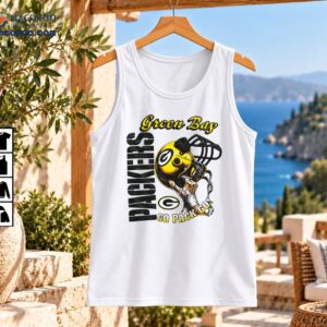 Green Bay Go Pack Go Vintage Football Helmet Graphic Shirt 2 Green Bay Go Pack Go vintage football graphic with yellow helmet, taped hand, and distressed lettering