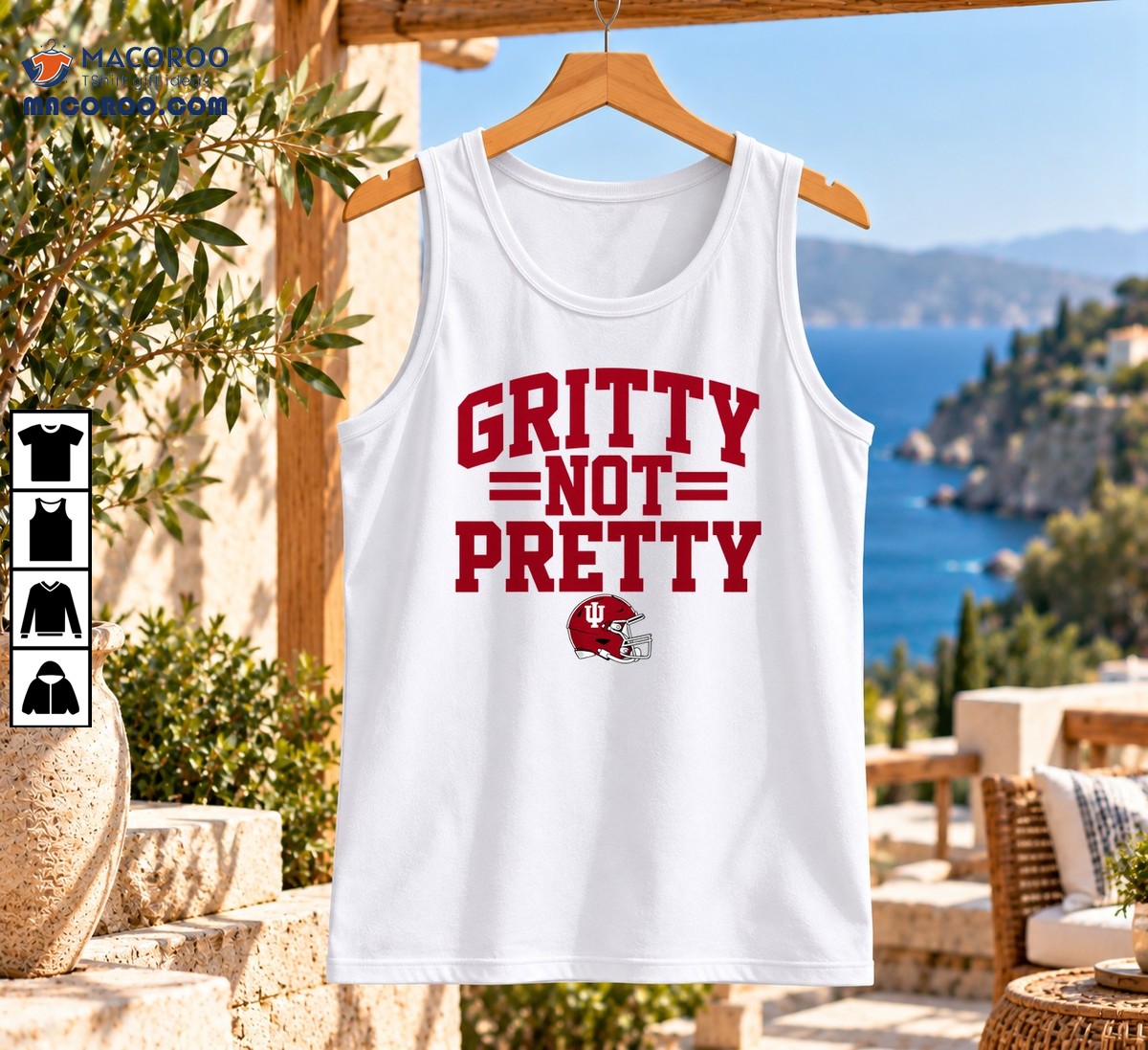 Gritty Not Pretty IU Football Helmet Graphic Shirt Gritty Not Pretty IU Football Helmet Graphic Shirt