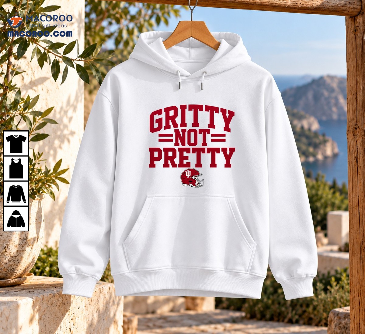 Gritty Not Pretty IU Football Helmet Graphic Shirt Gritty Not Pretty IU Football Helmet Graphic Shirt