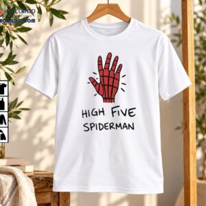 High Five Spiderman Red Web Hand Graphic Shirt