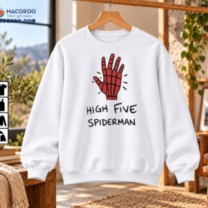 High Five Spiderman Red Web Hand Graphic Shirt