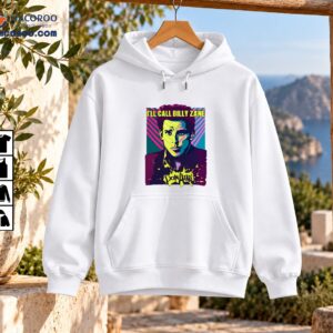 Billy Zane pop art portrait shirt with neon yellow, pink, teal, and purple colors and bold Don’t Hate lettering