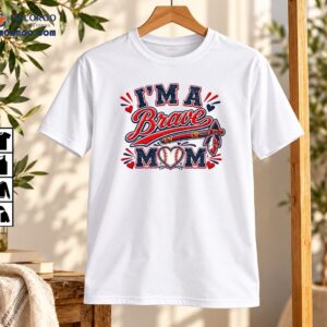I’m A Brave Mom Vintage Patriotic Baseball Heart Graphic Shirt