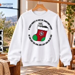 Christmas Stocking Snowflake Santa Coal Humor Shirt