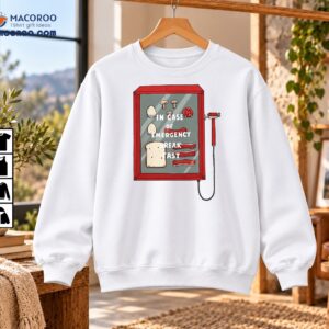 In Case of Emergency Break Fast Retro Breakfast Graphic Shirt