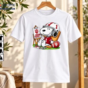Indiana Hoosiers Football Snoopy Painting Cartoon Shirt